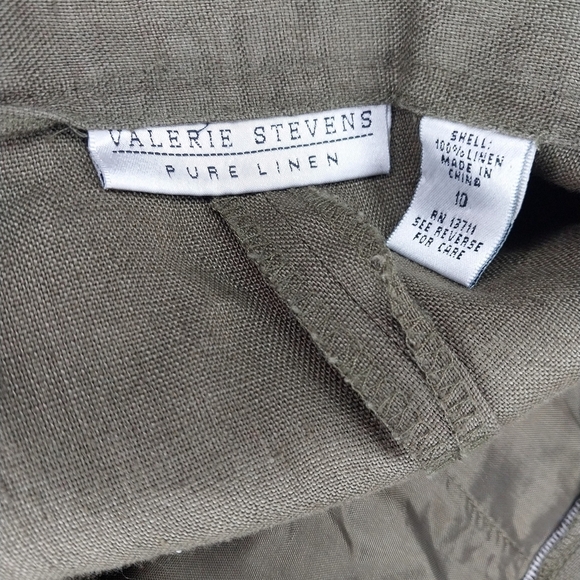 Valerie Stevens 100% Linen Cropped Pants - Picture 7 of 7